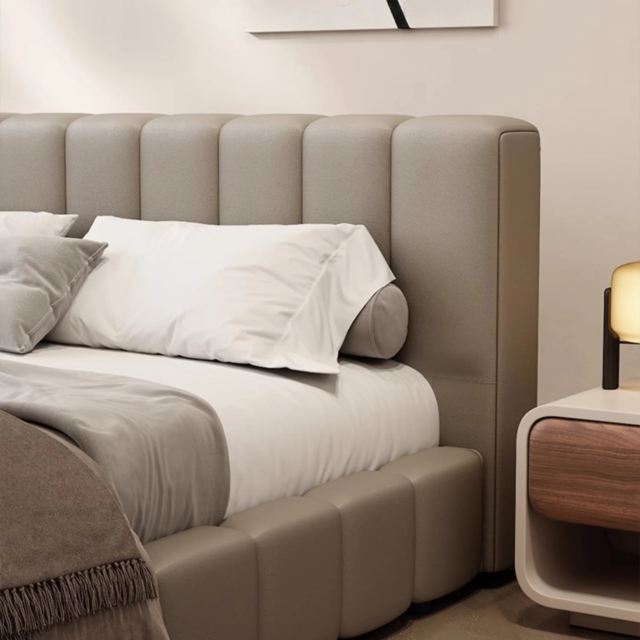 Plush Upholstered Platform Bed