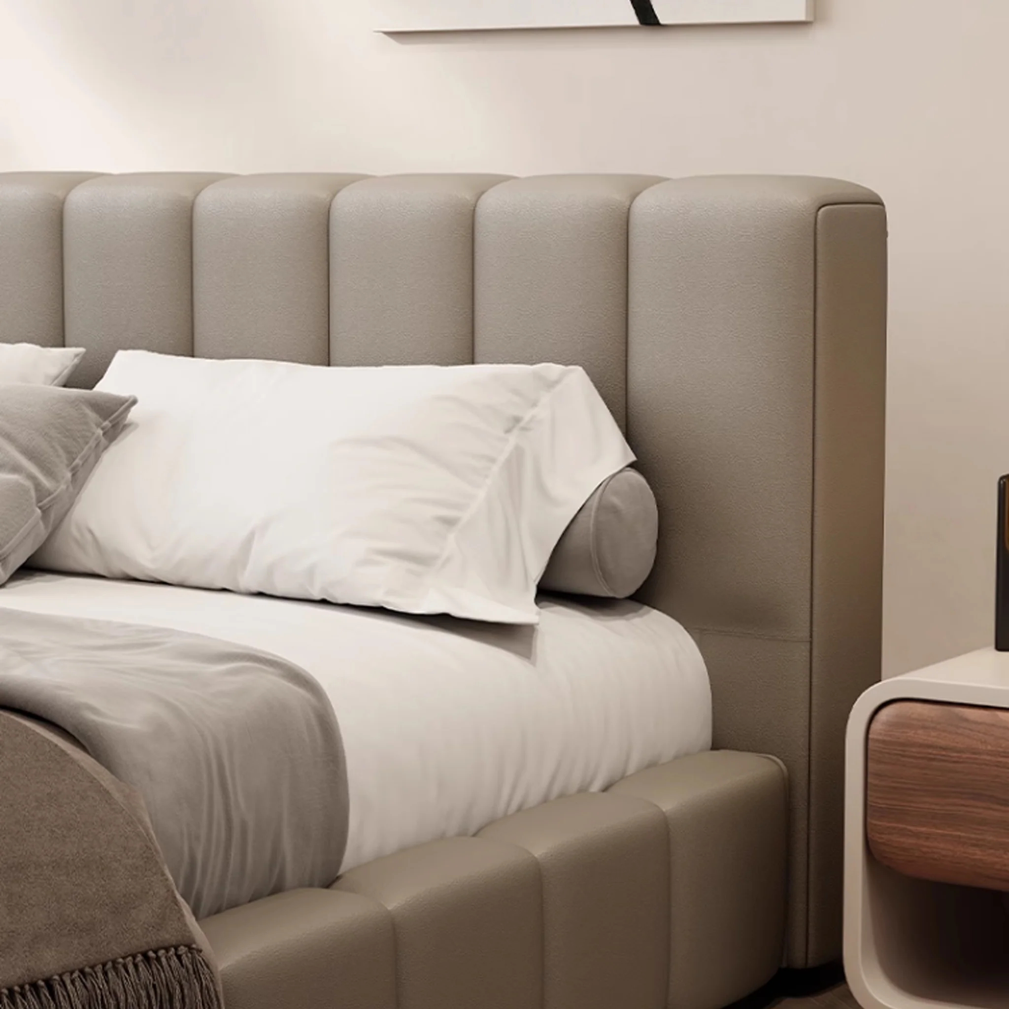 Plush Upholstered Platform Bed