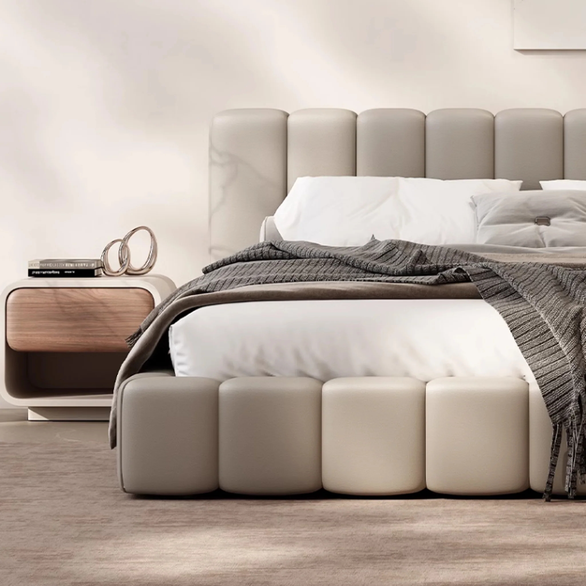 Plush Upholstered Platform Bed