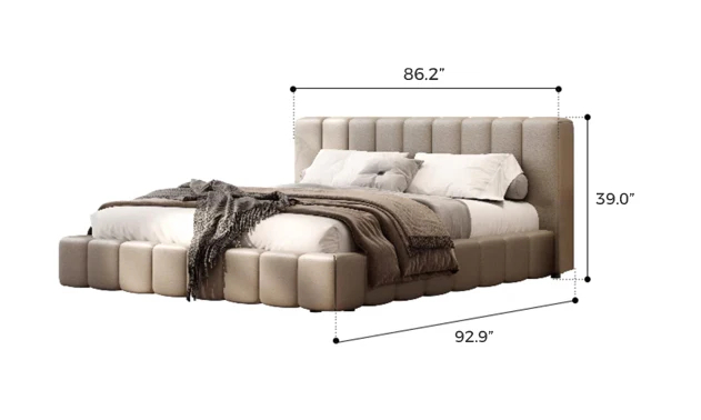 Plush Upholstered Platform Bed