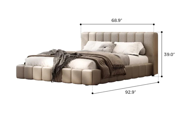 Plush Upholstered Platform Bed