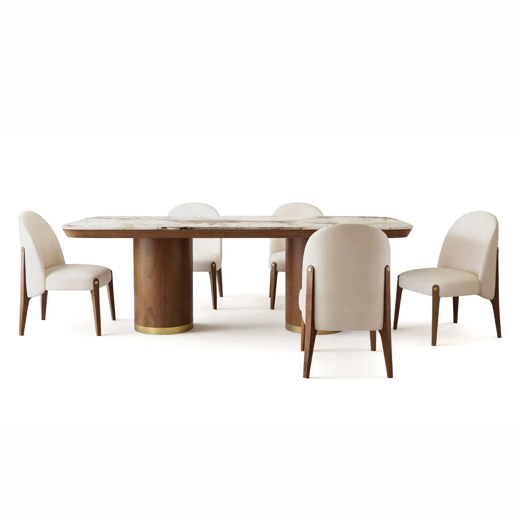 Calix Sculptural Marble Dining Table