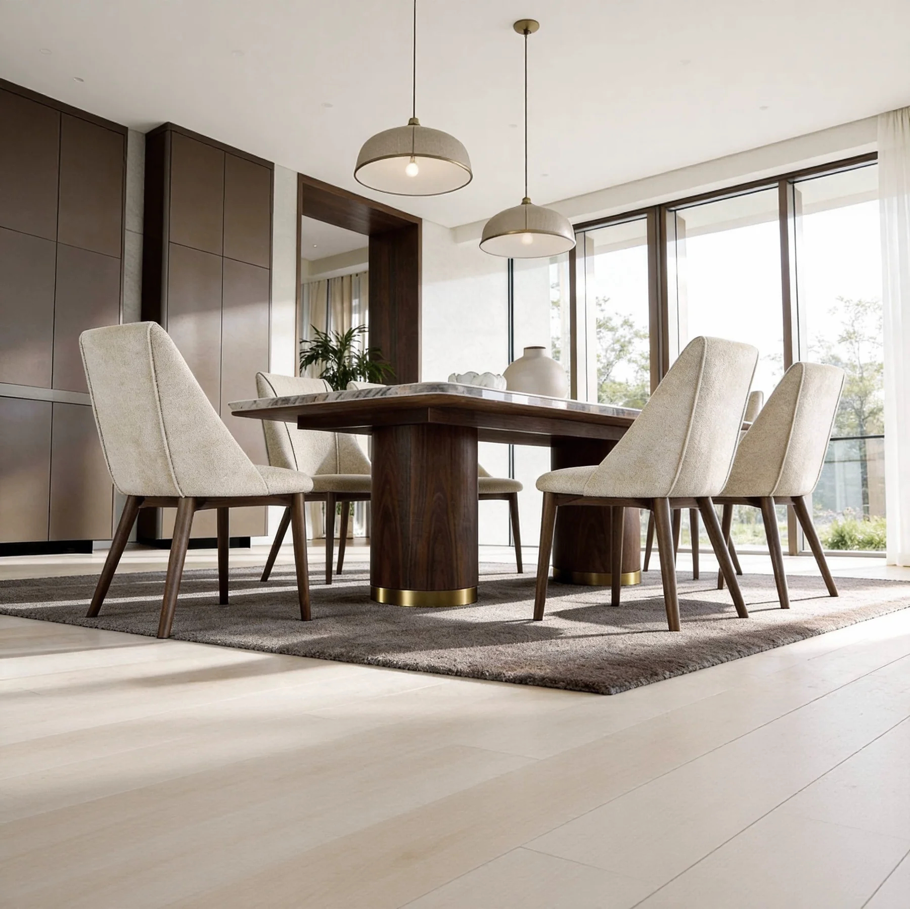 Calix Sculptural Marble Dining Table