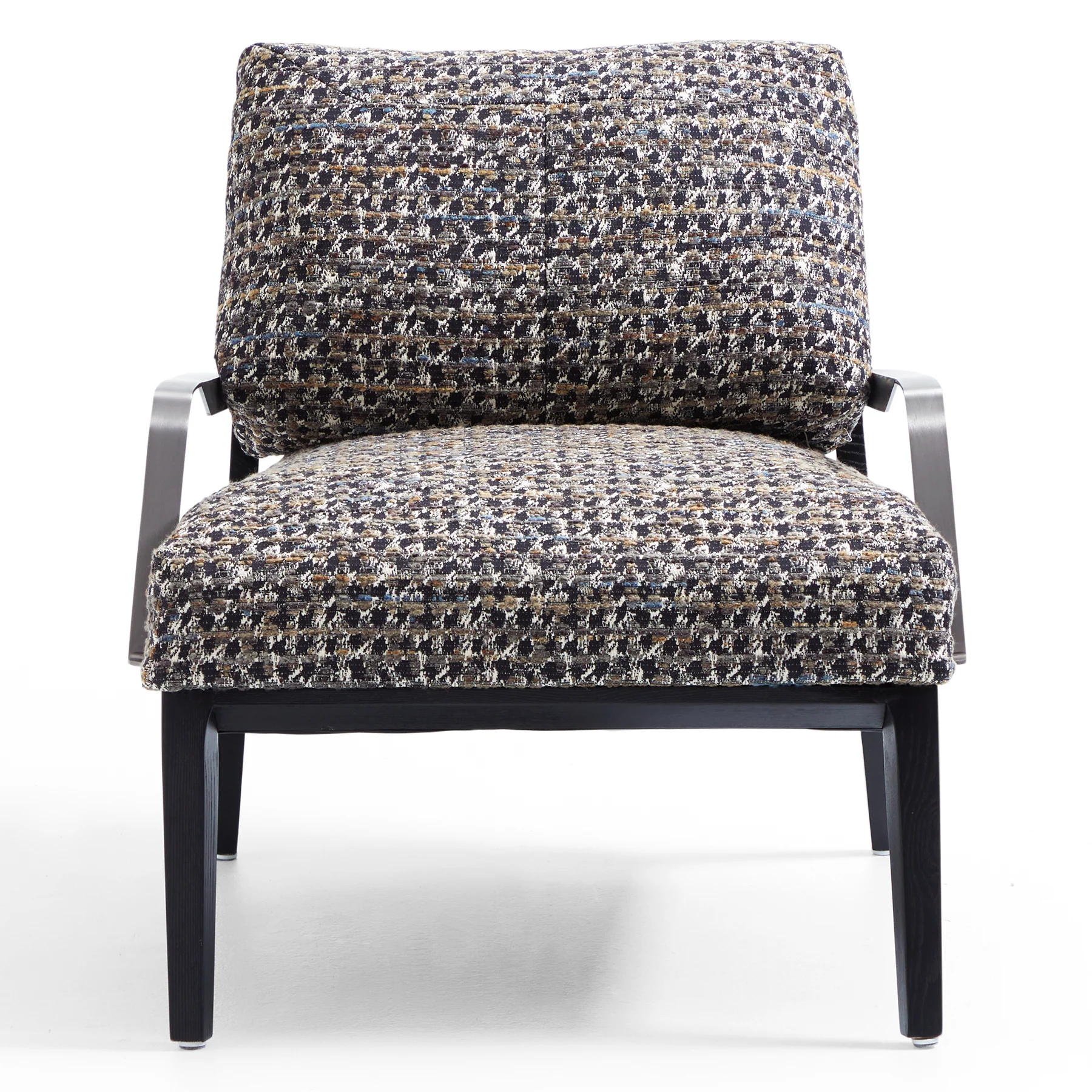 Charcoal Gary Flax Linen Minimalist Leisure Chair