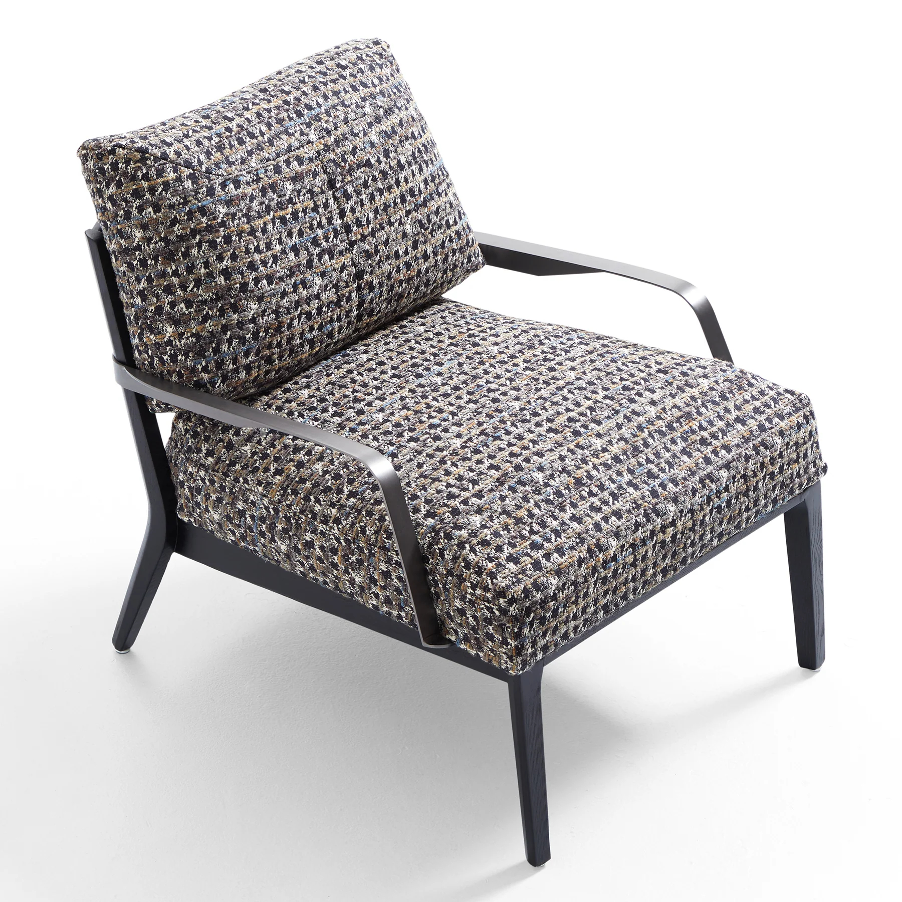 Charcoal Gary Flax Linen Minimalist Leisure Chair