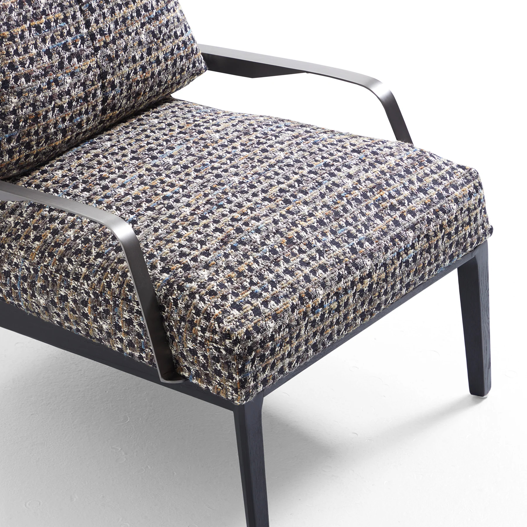 Charcoal Gary Flax Linen Minimalist Leisure Chair
