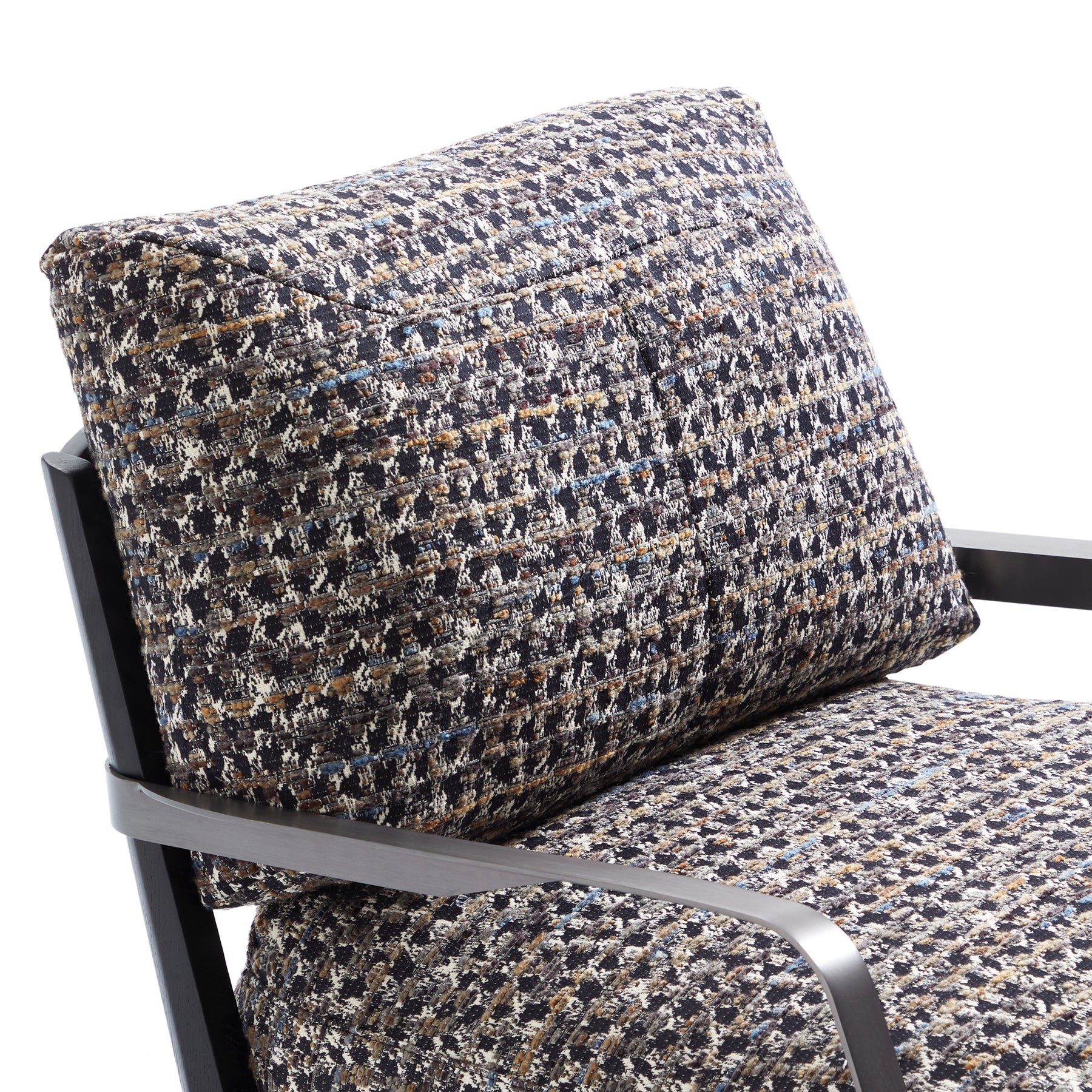 Charcoal Gary Flax Linen Minimalist Leisure Chair