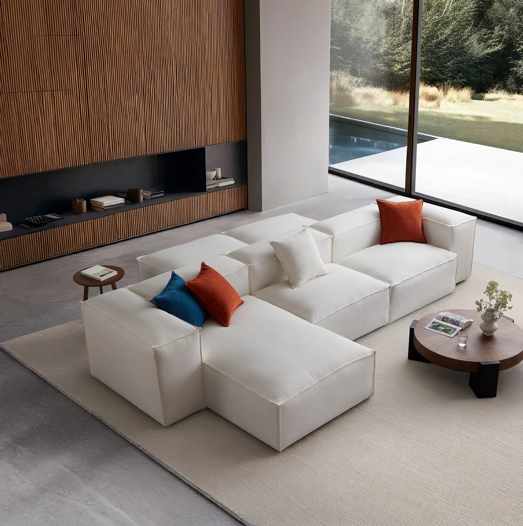 Cloud Cube Sofa Modular White Double-Sided Sectional Sofa