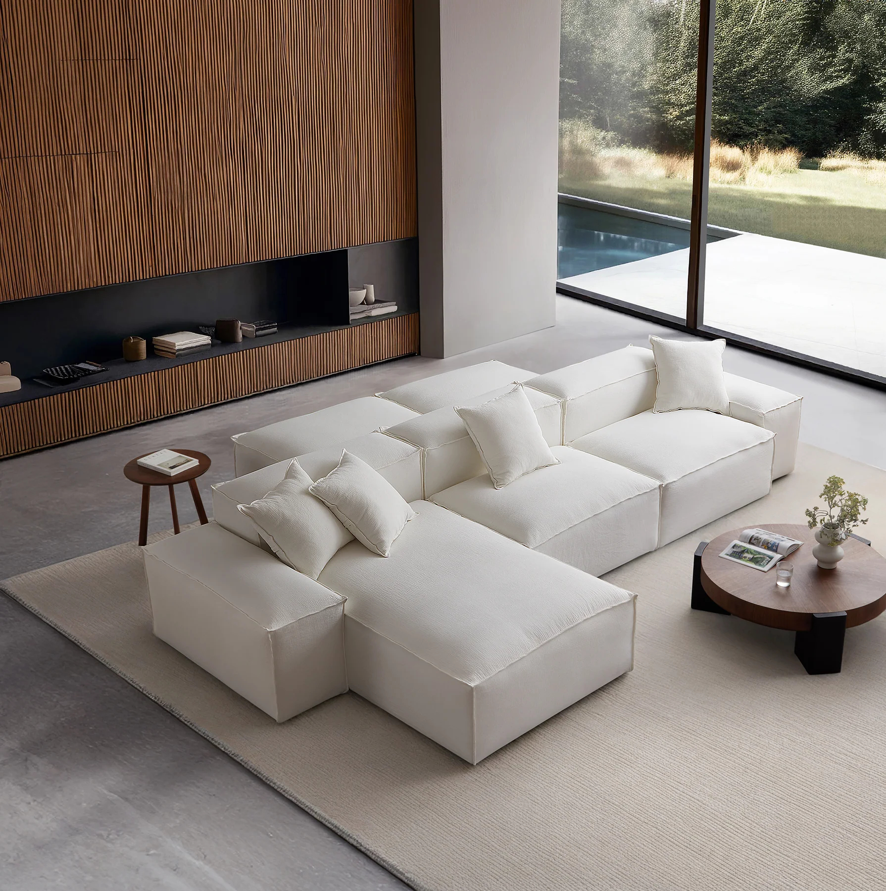 Cloud Cube Sofa Modular White Double-Sided Sectional Sofa