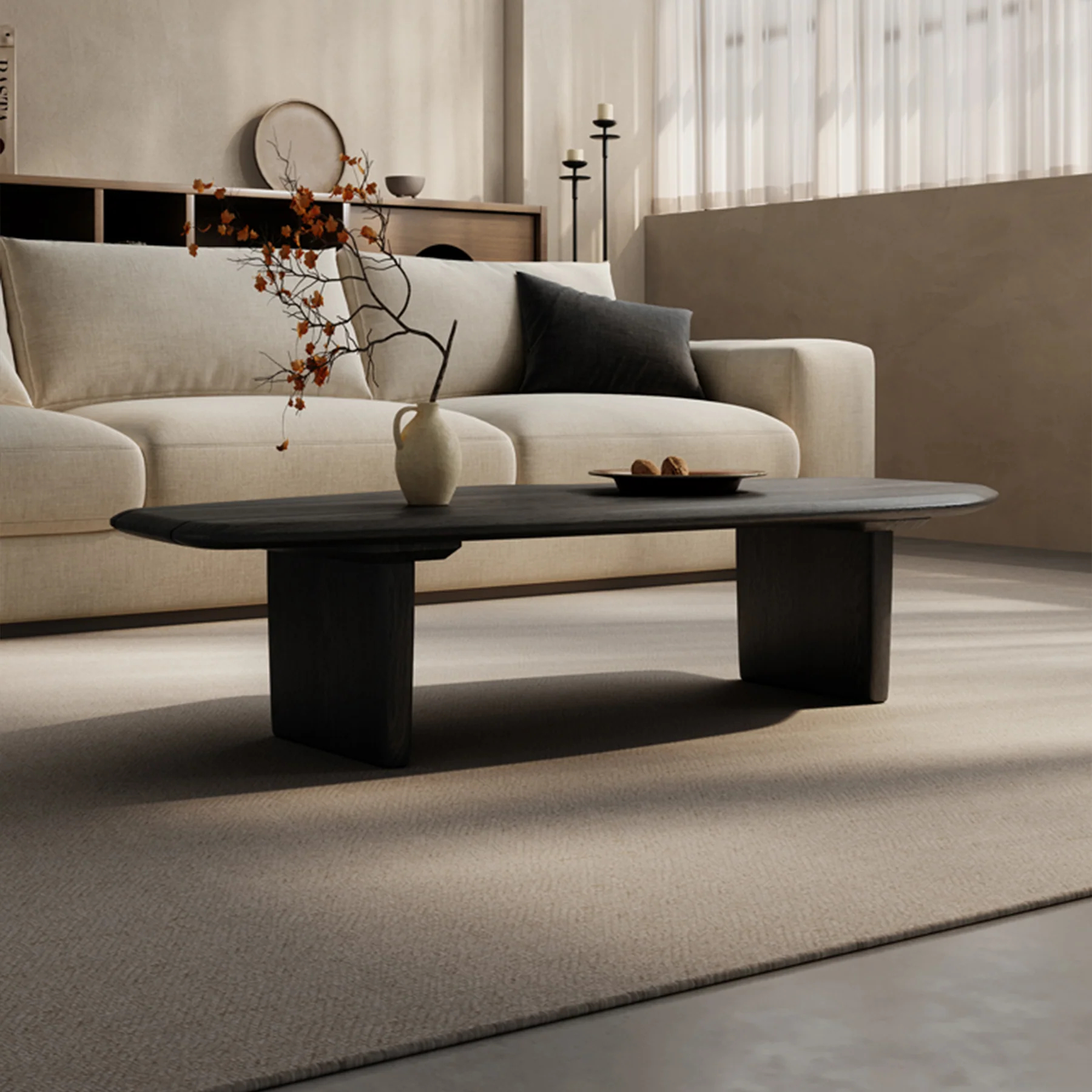 Darkwood Sculpt Coffee Table