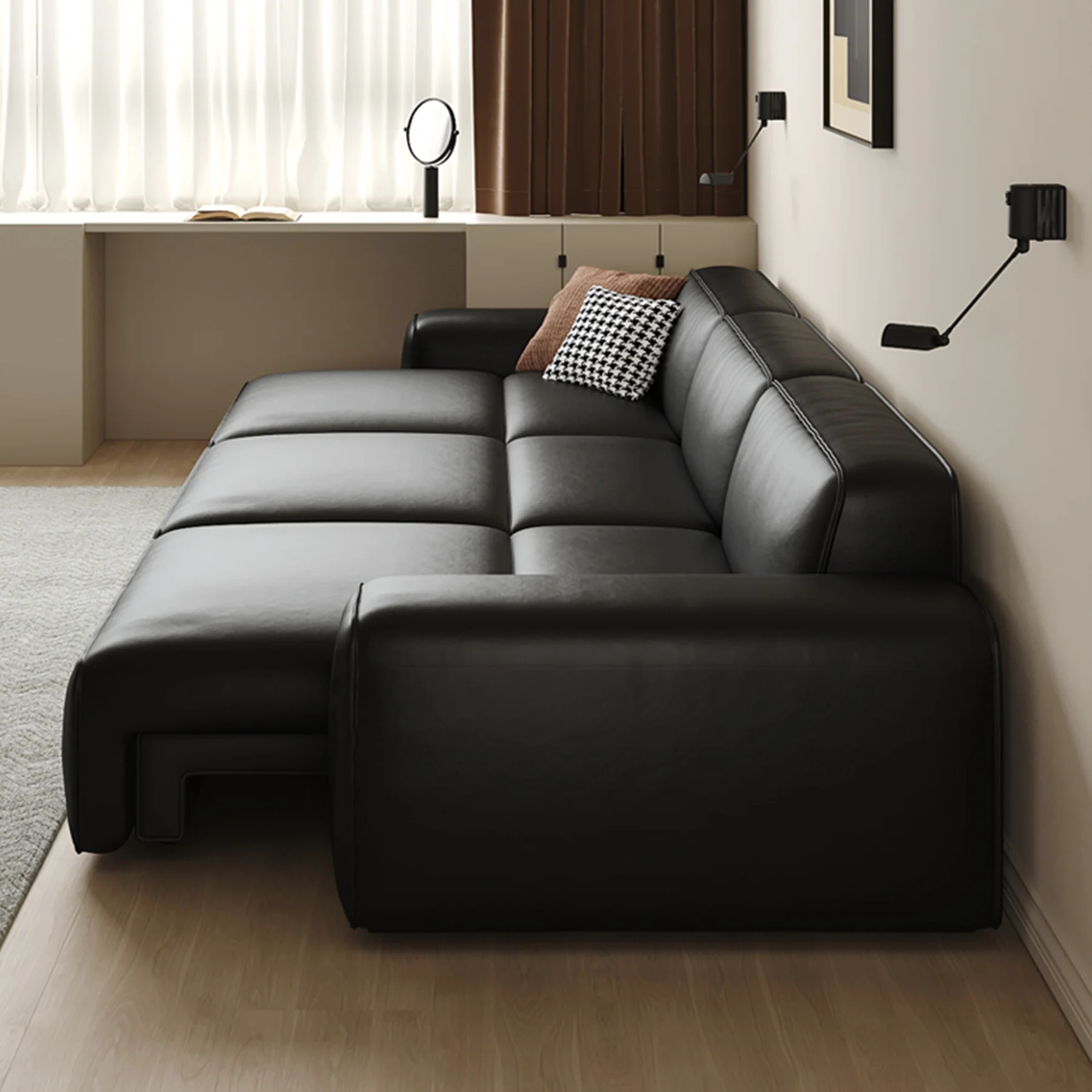 Domus Leather Power Sleeper Sofa
