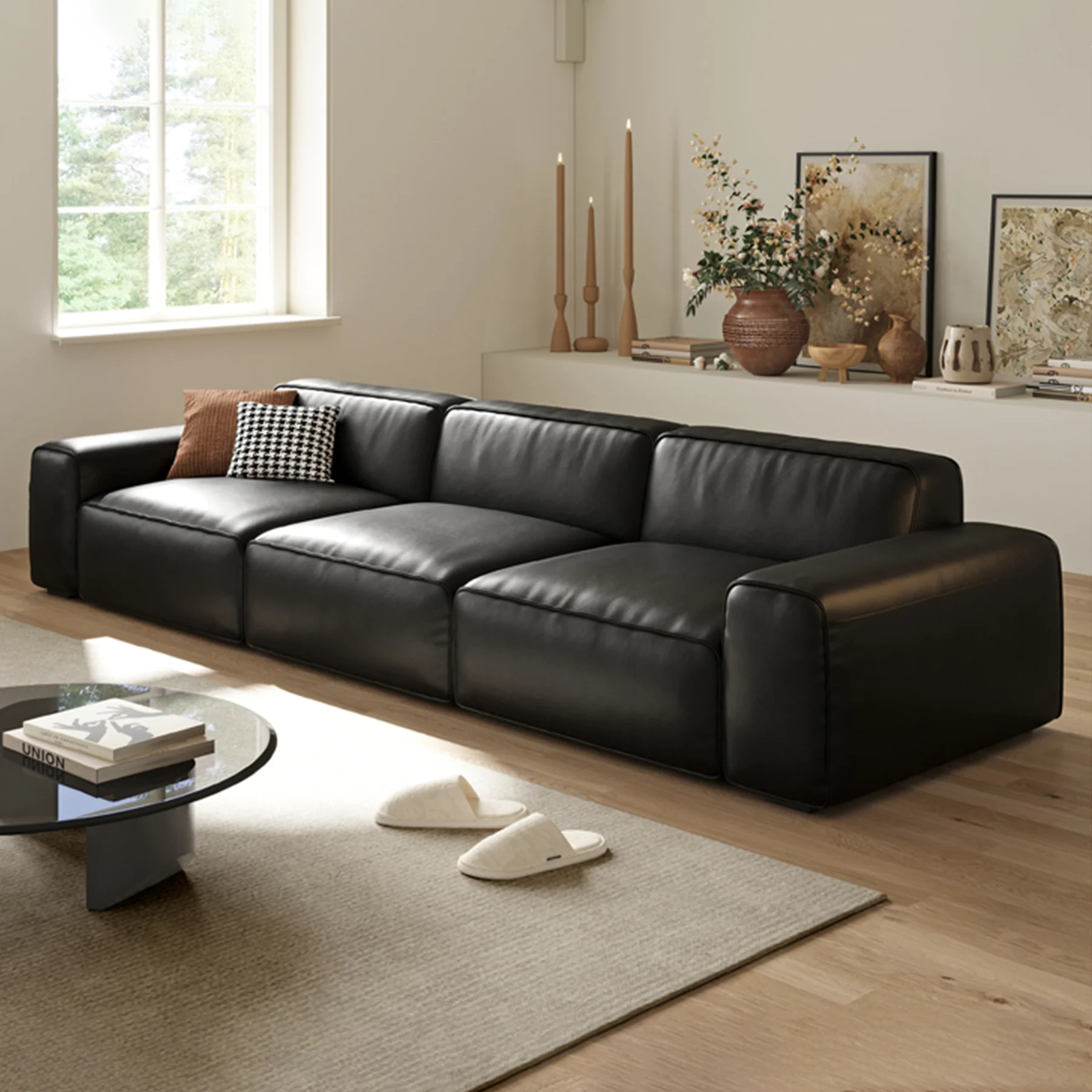 Domus Leather Power Sleeper Sofa