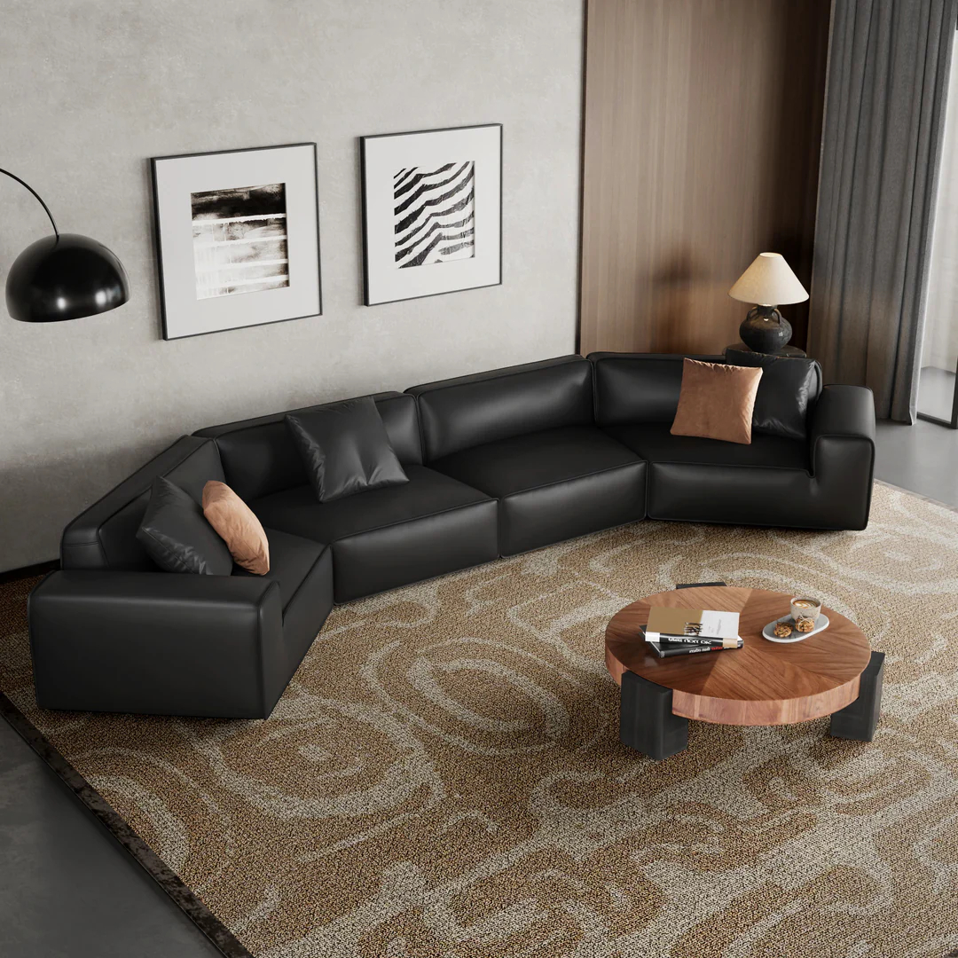 Domus U-Shaped Curved Modular Sectional Sofa