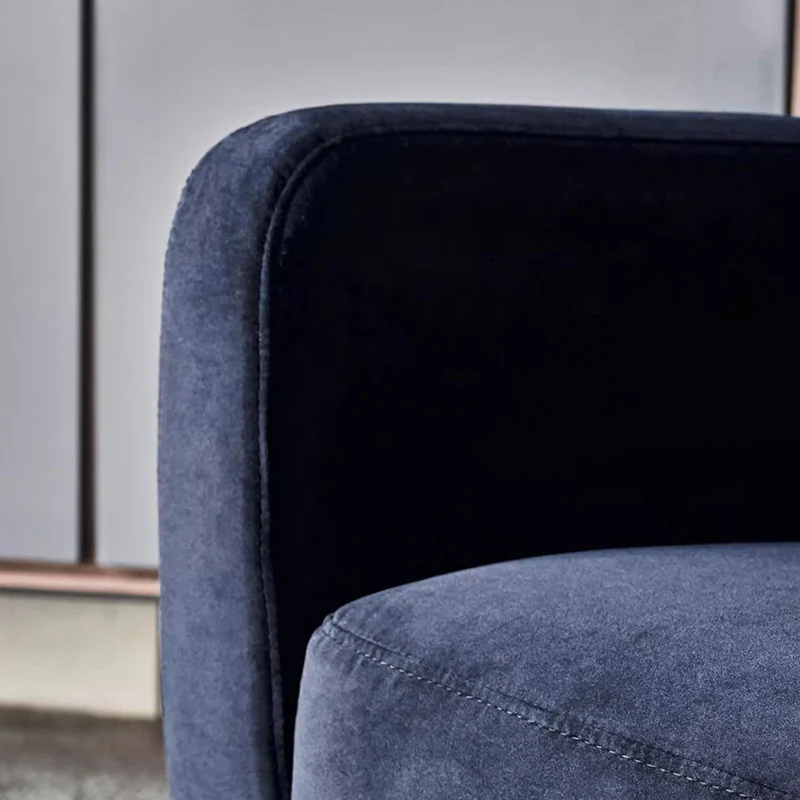 Eden Ink Blue Velvet Lounge Chair