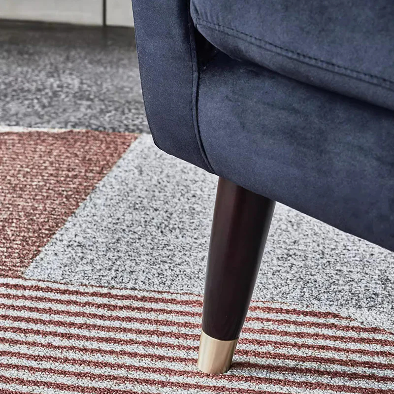 Eden Ink Blue Velvet Lounge Chair