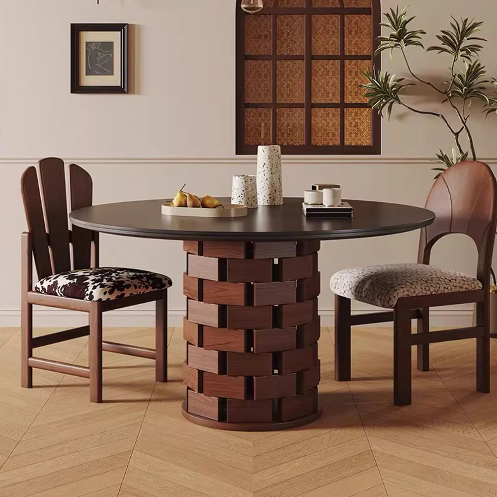 Grid Round Dining Table