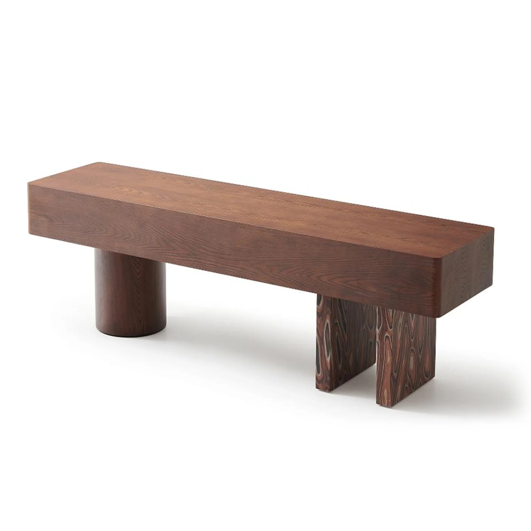 Kodo Sculpted Wood Bench