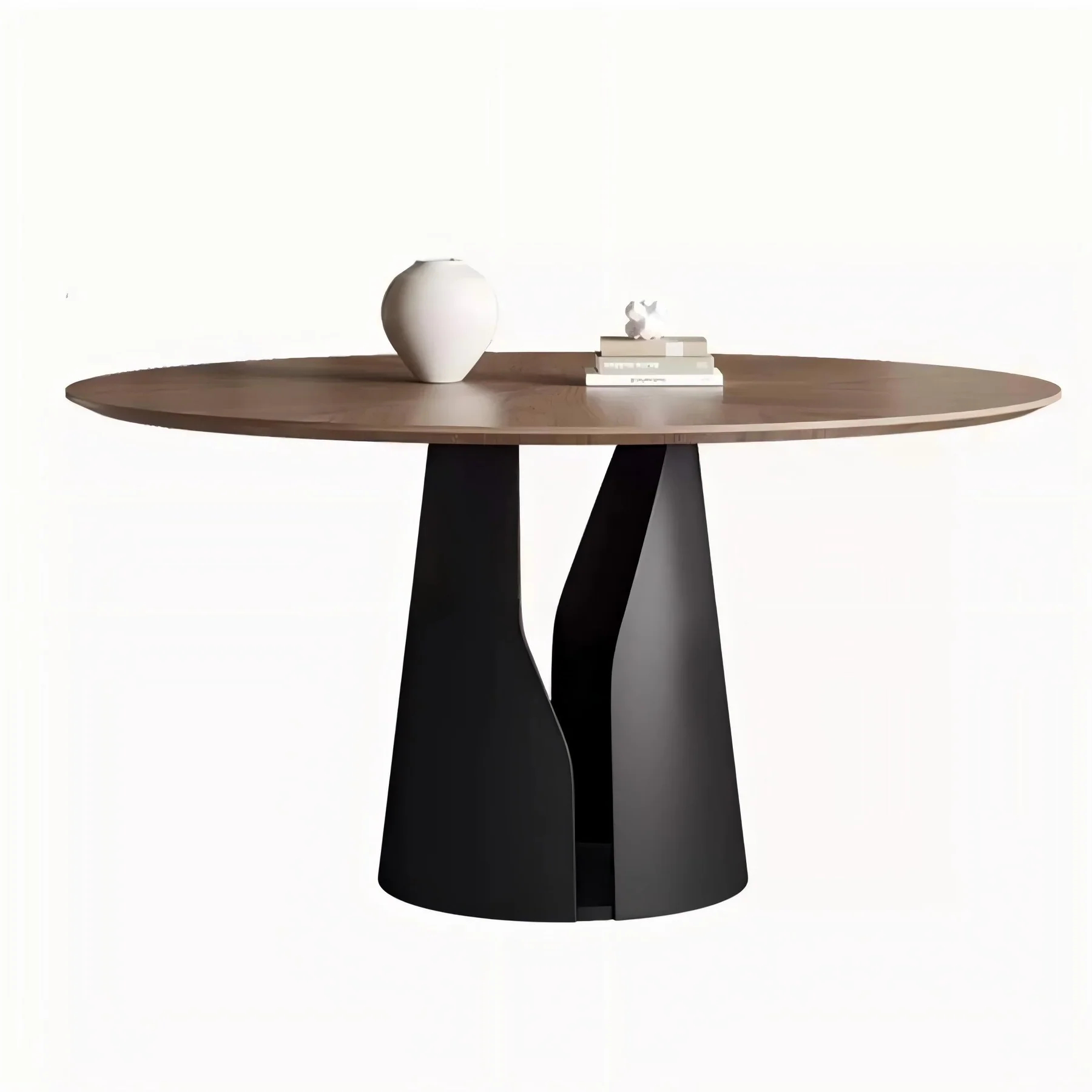 Lunaro Wood & Steel Round Dining Table
