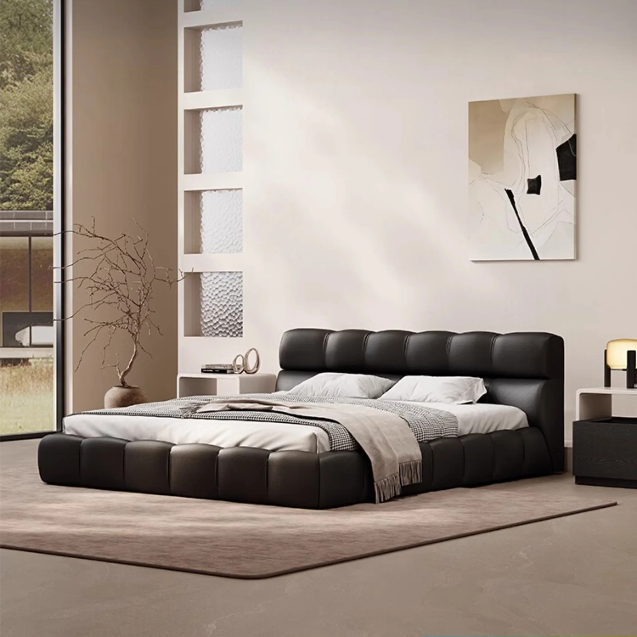 LuxBlock Leather Bed