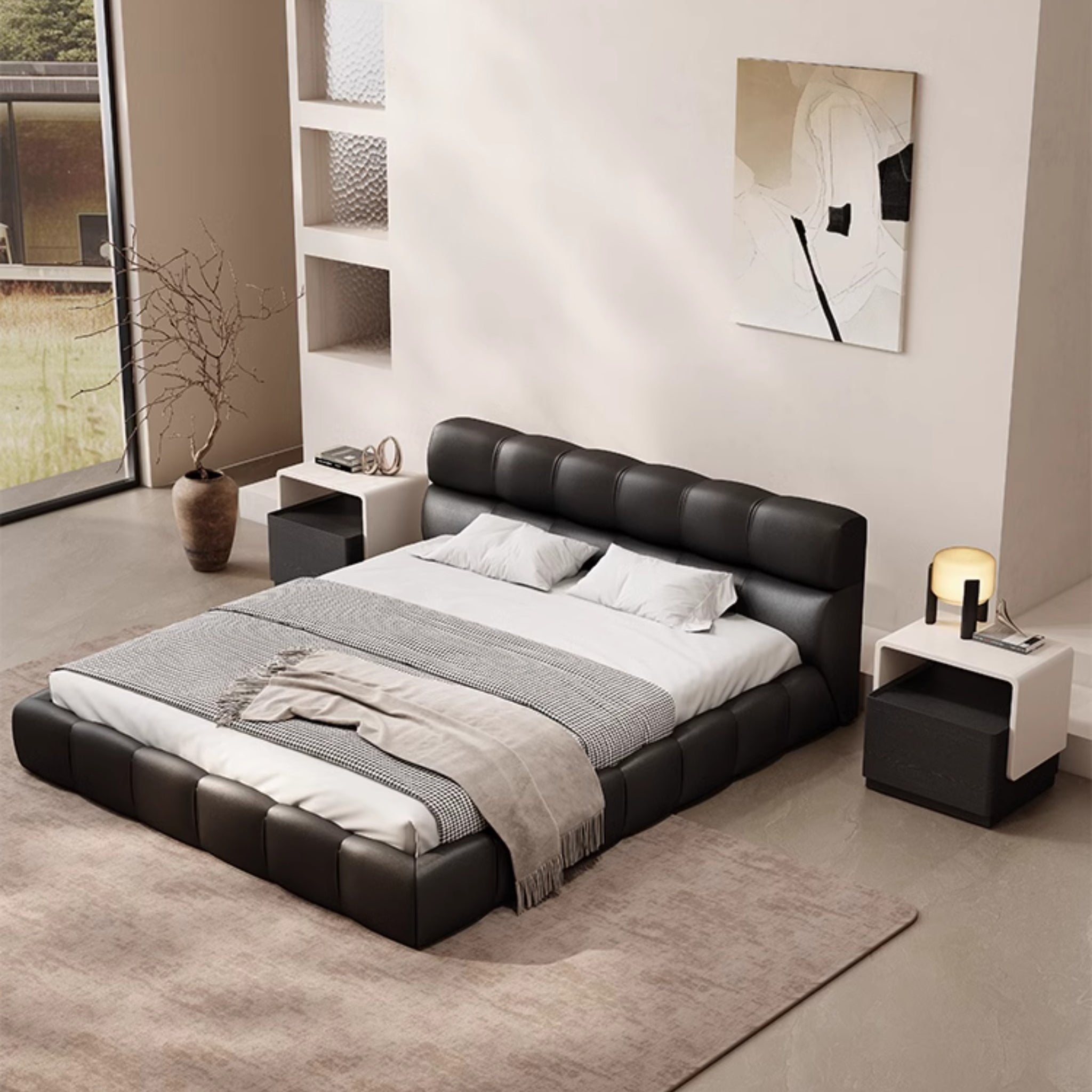 LuxBlock Leather Bed