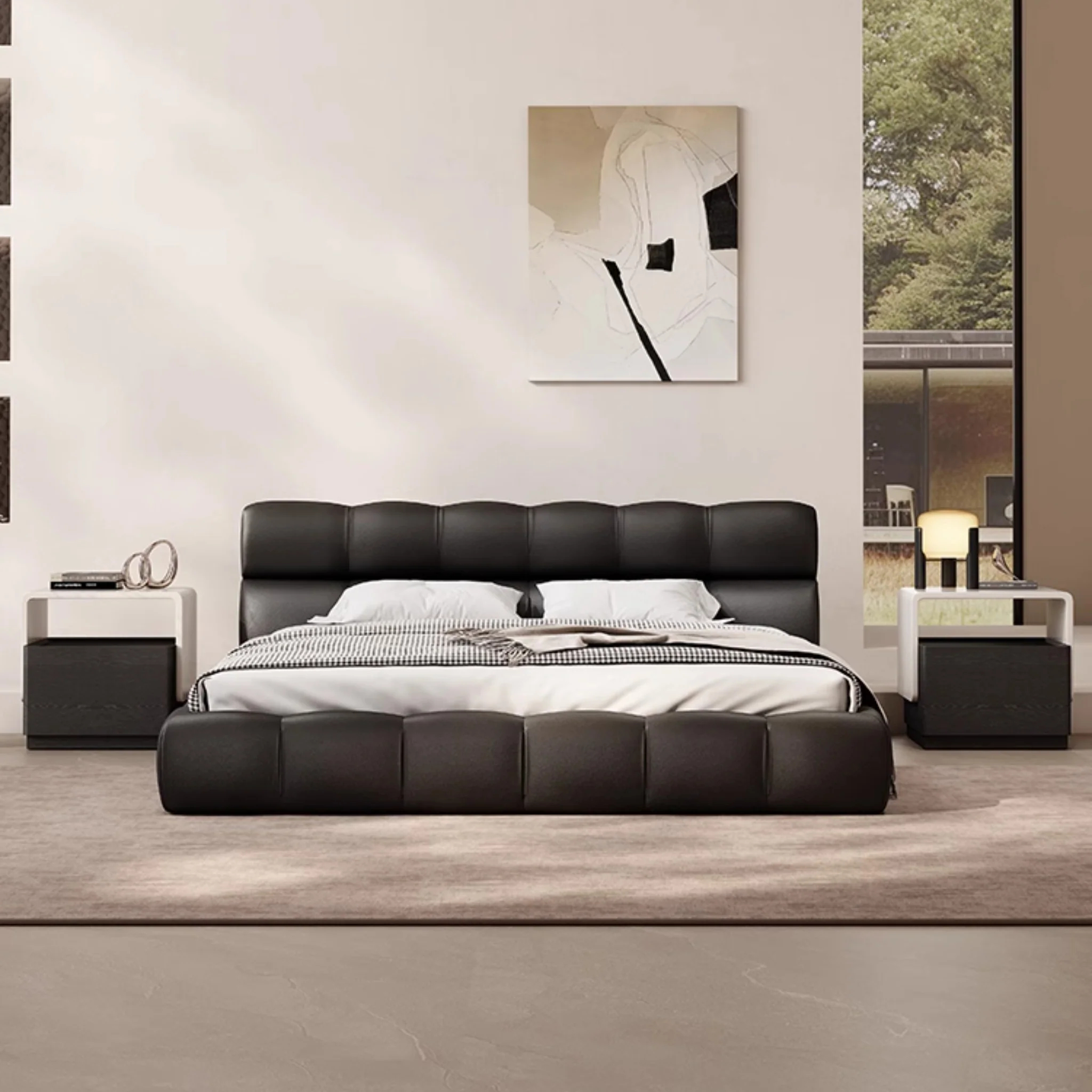 LuxBlock Leather Bed