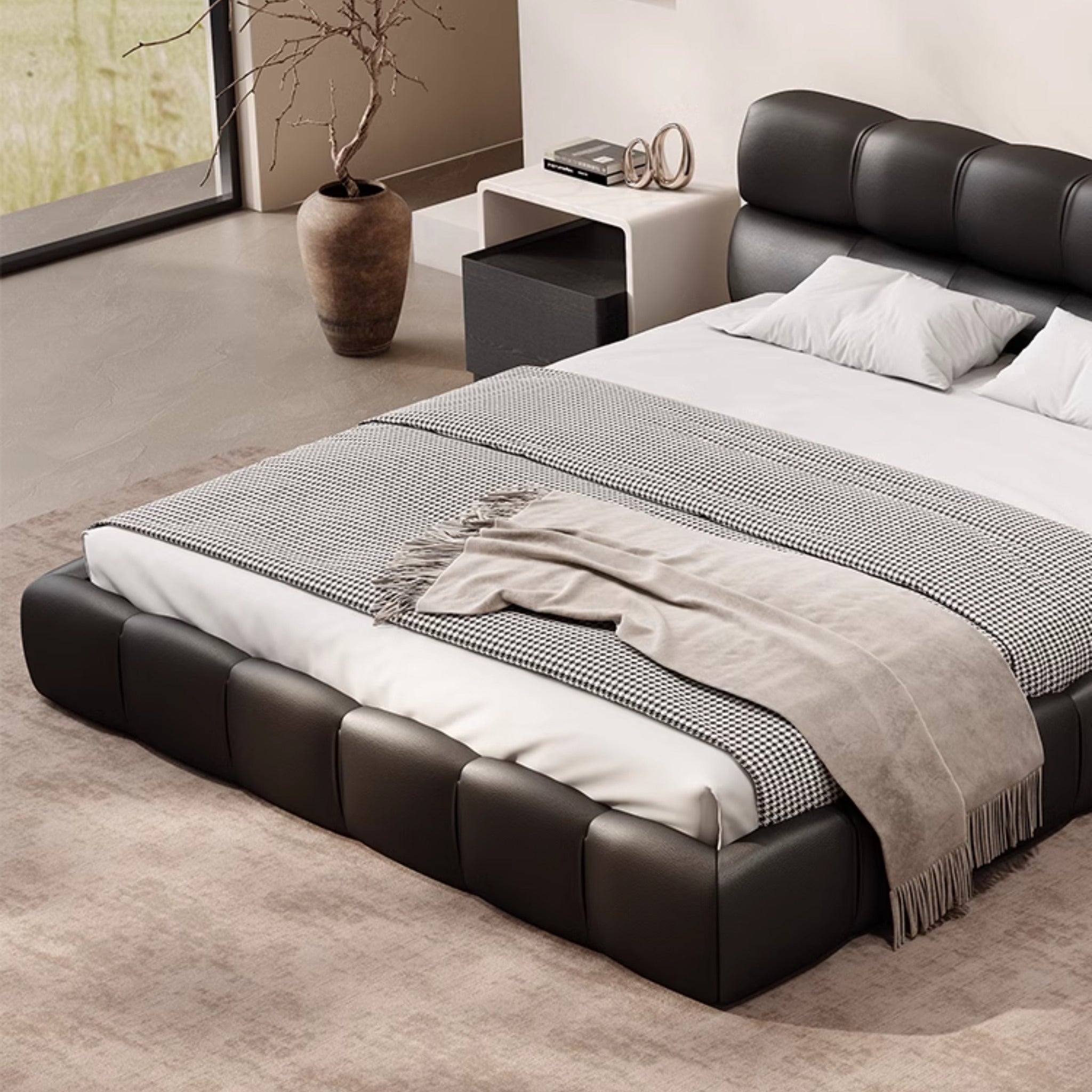 LuxBlock Leather Bed