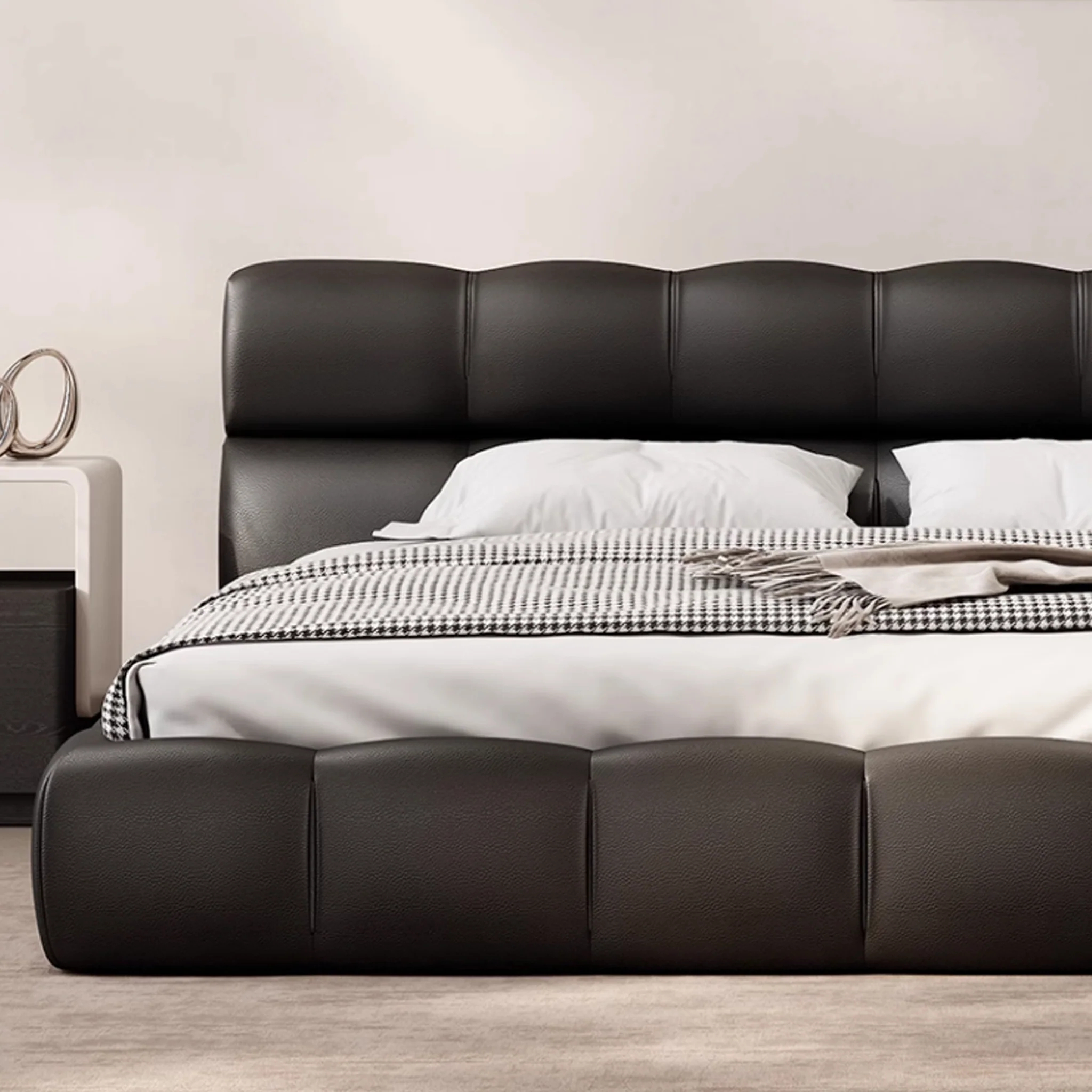 LuxBlock Leather Bed