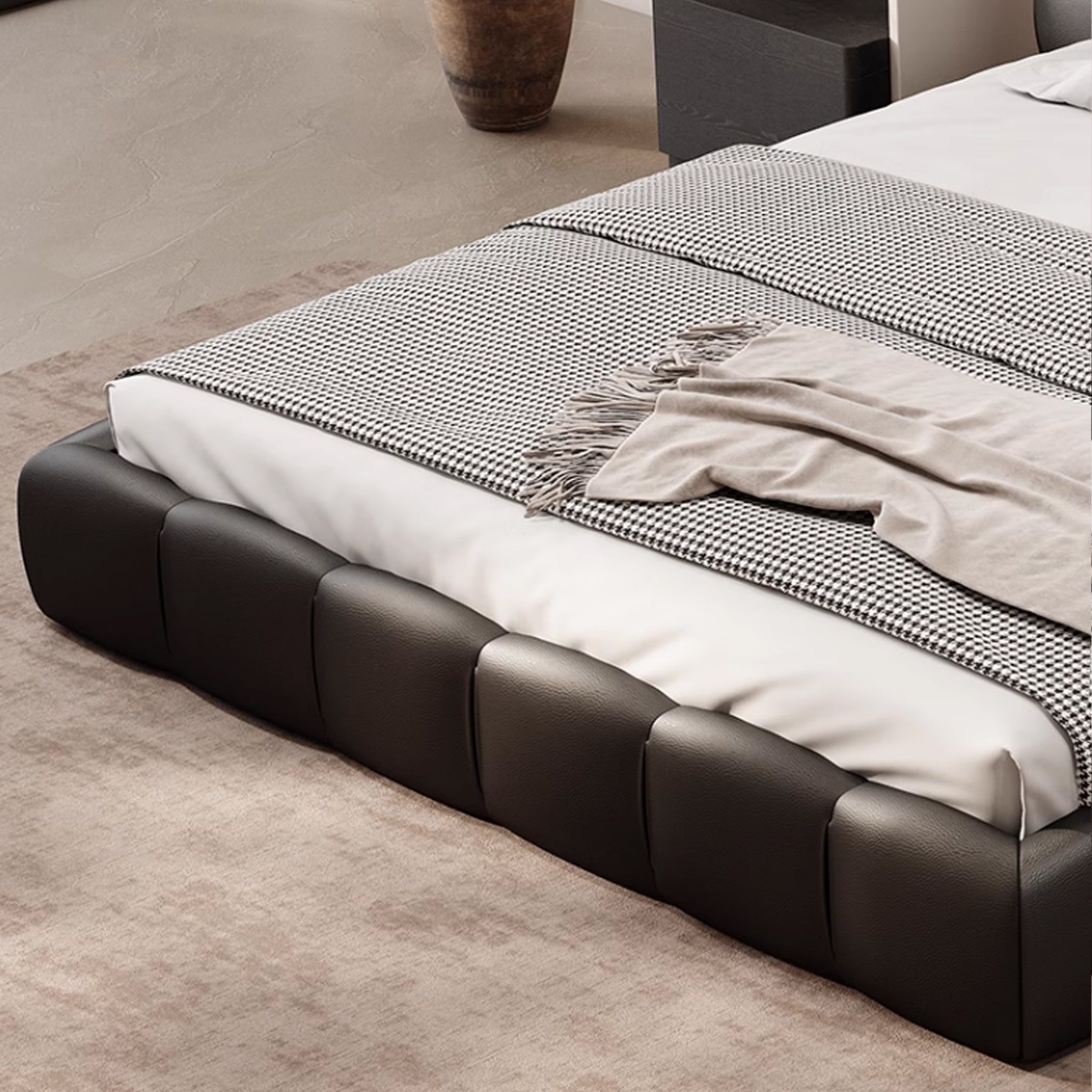 LuxBlock Leather Bed