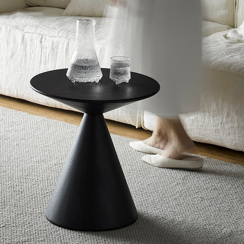 Raven Cone-Shaped Oak Side Table