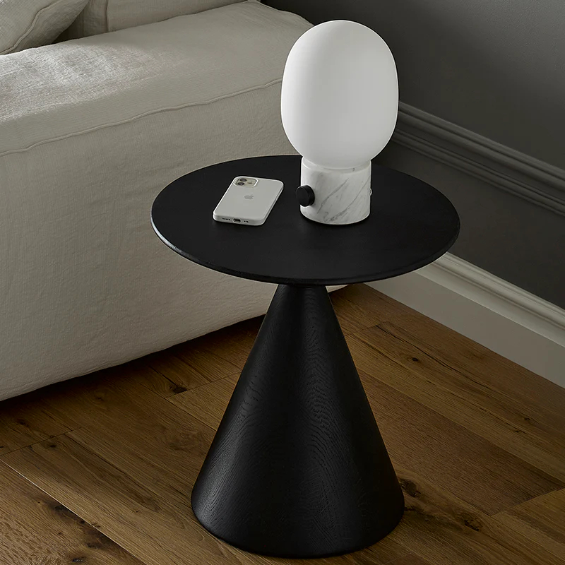 Raven Cone-Shaped Oak Side Table