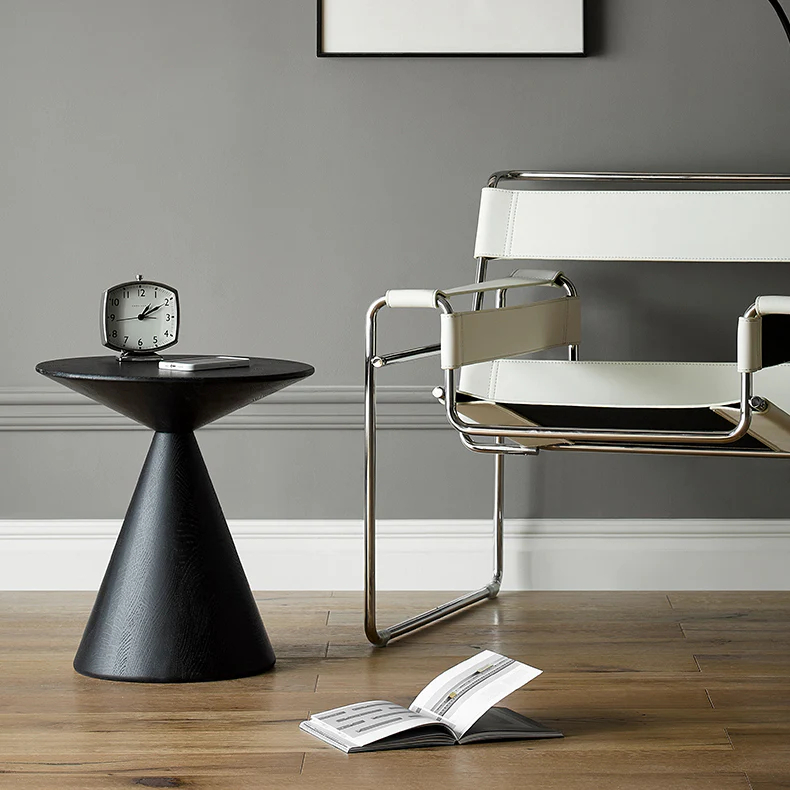 Raven Cone-Shaped Oak Side Table