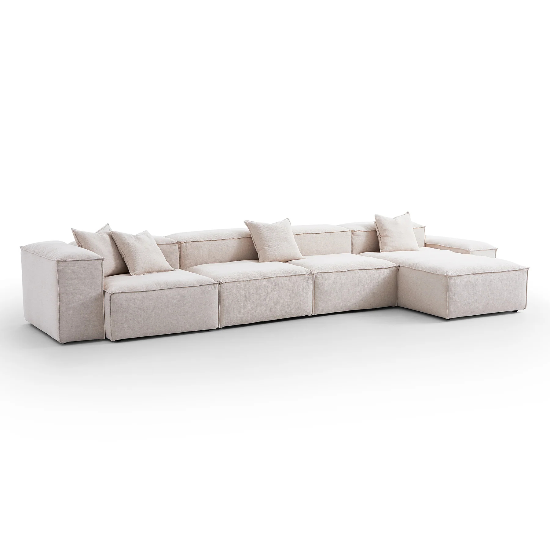 Cloud Cube Modular Khaki Sectional Sofa