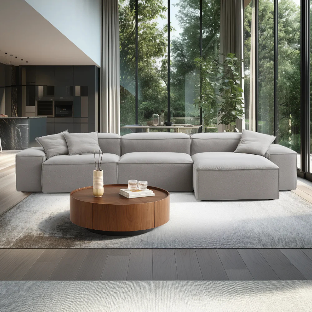 Modular New Gray Sectional Sofa