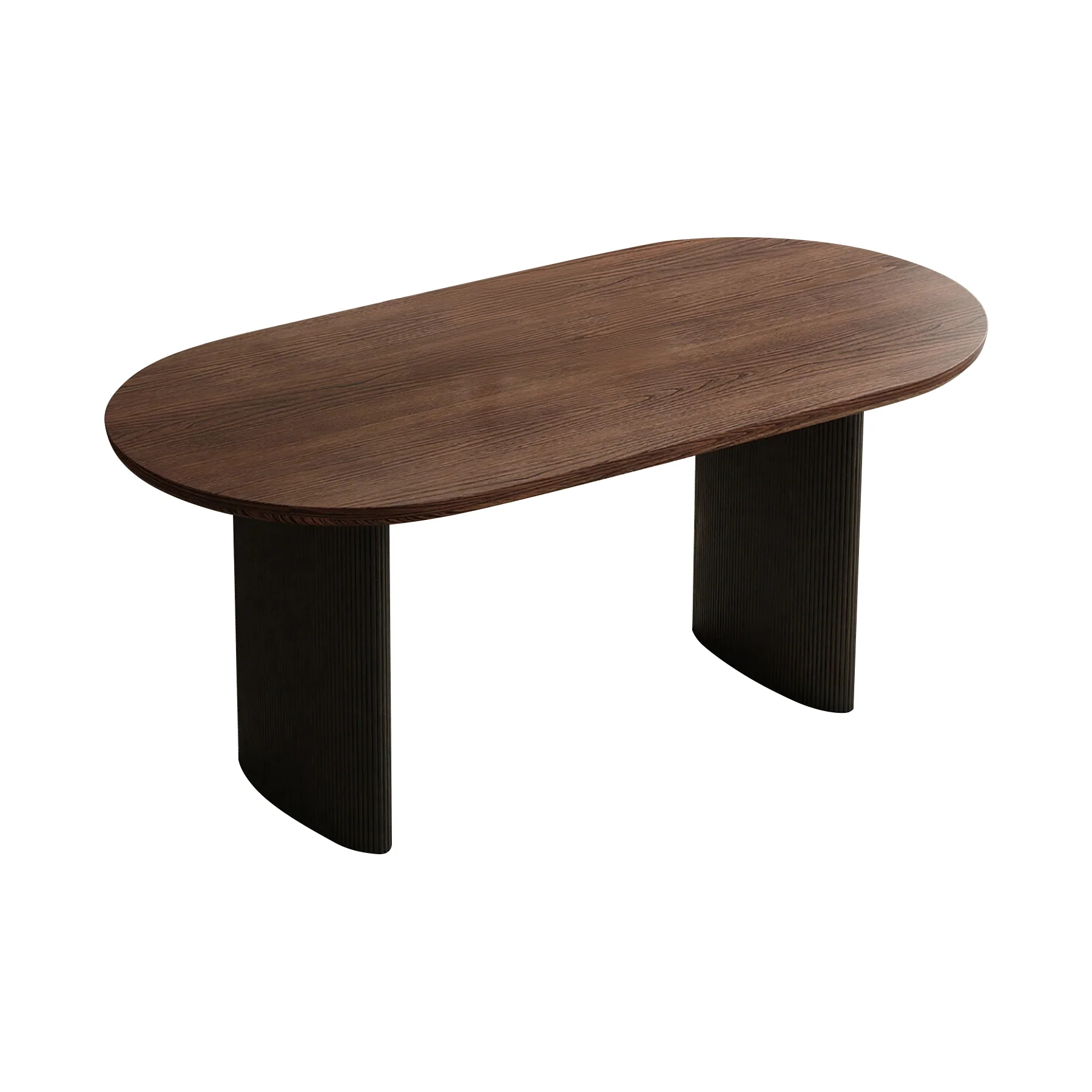 Nordic Oval Walnut Dining Table