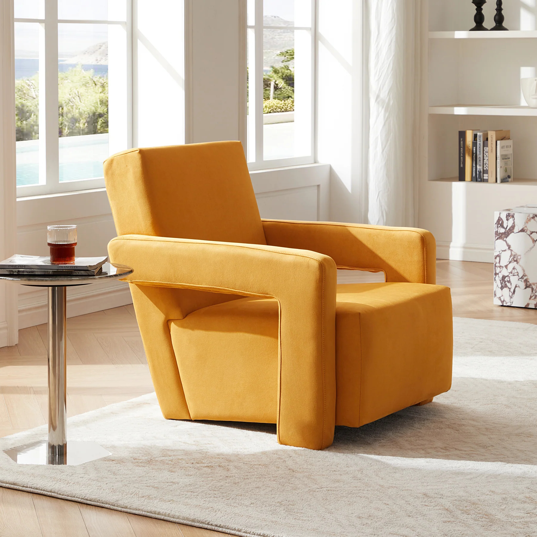 Nova Lemon Matt Fabric Utrecht Armchair