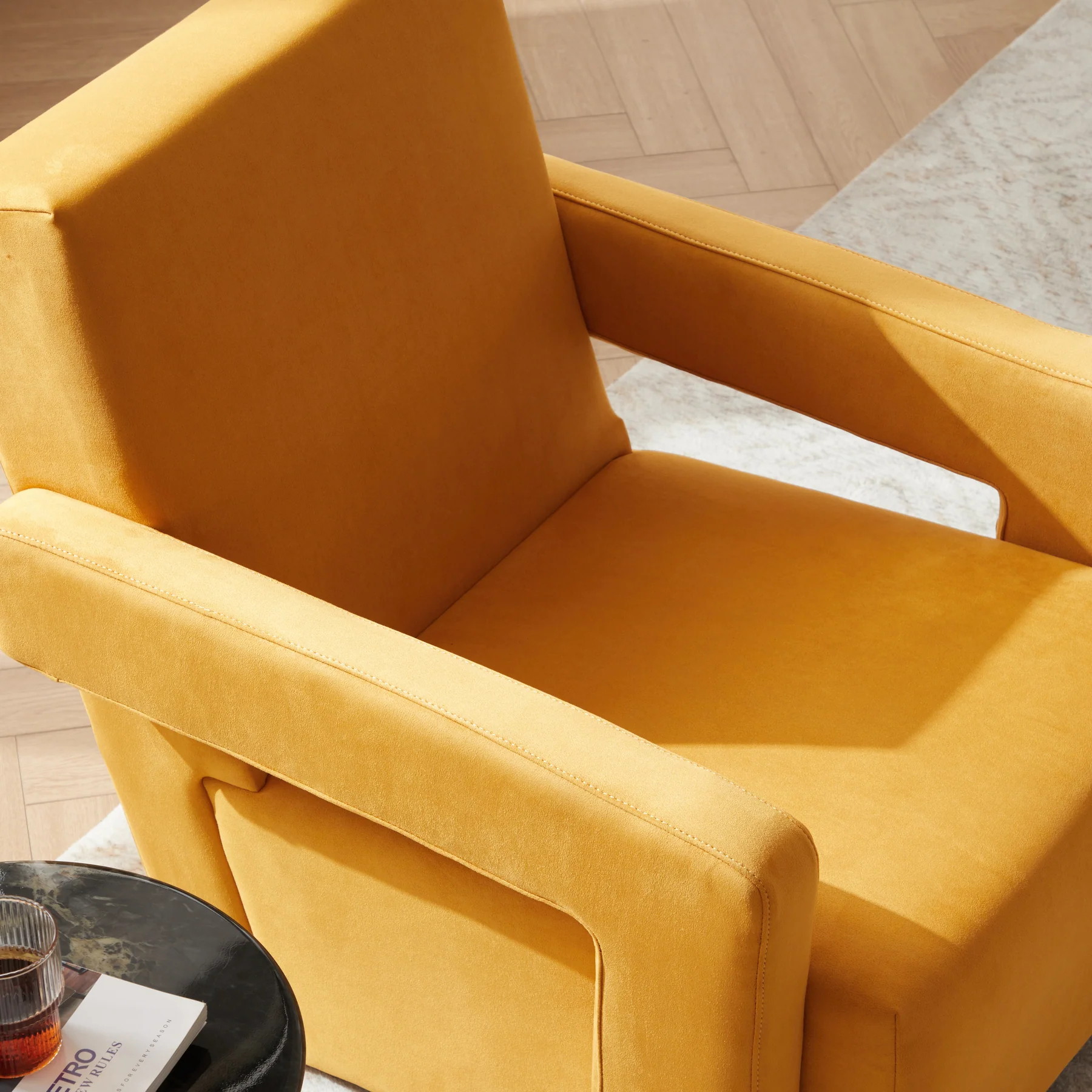 Nova Lemon Matt Fabric Utrecht Armchair