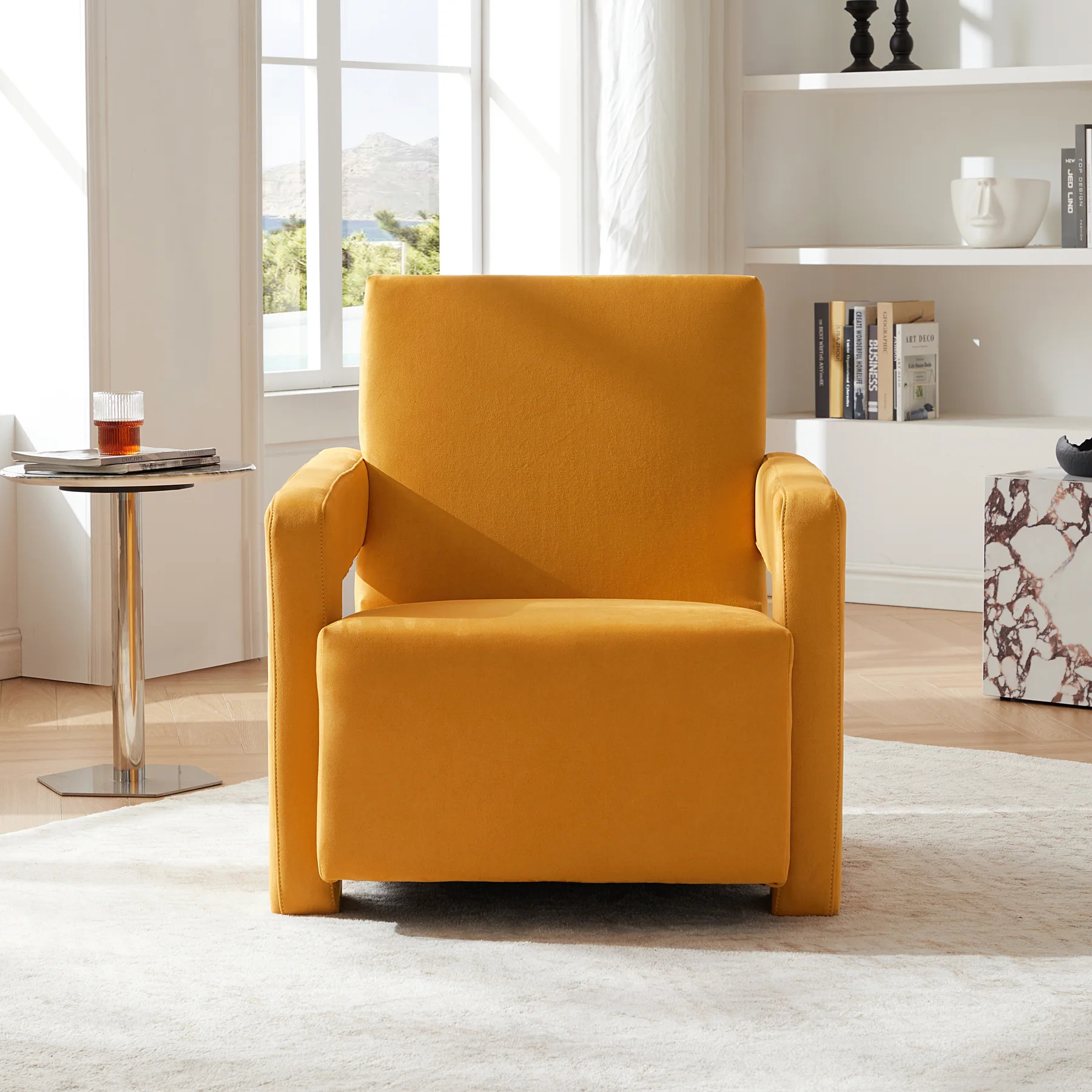 Nova Lemon Matt Fabric Utrecht Armchair
