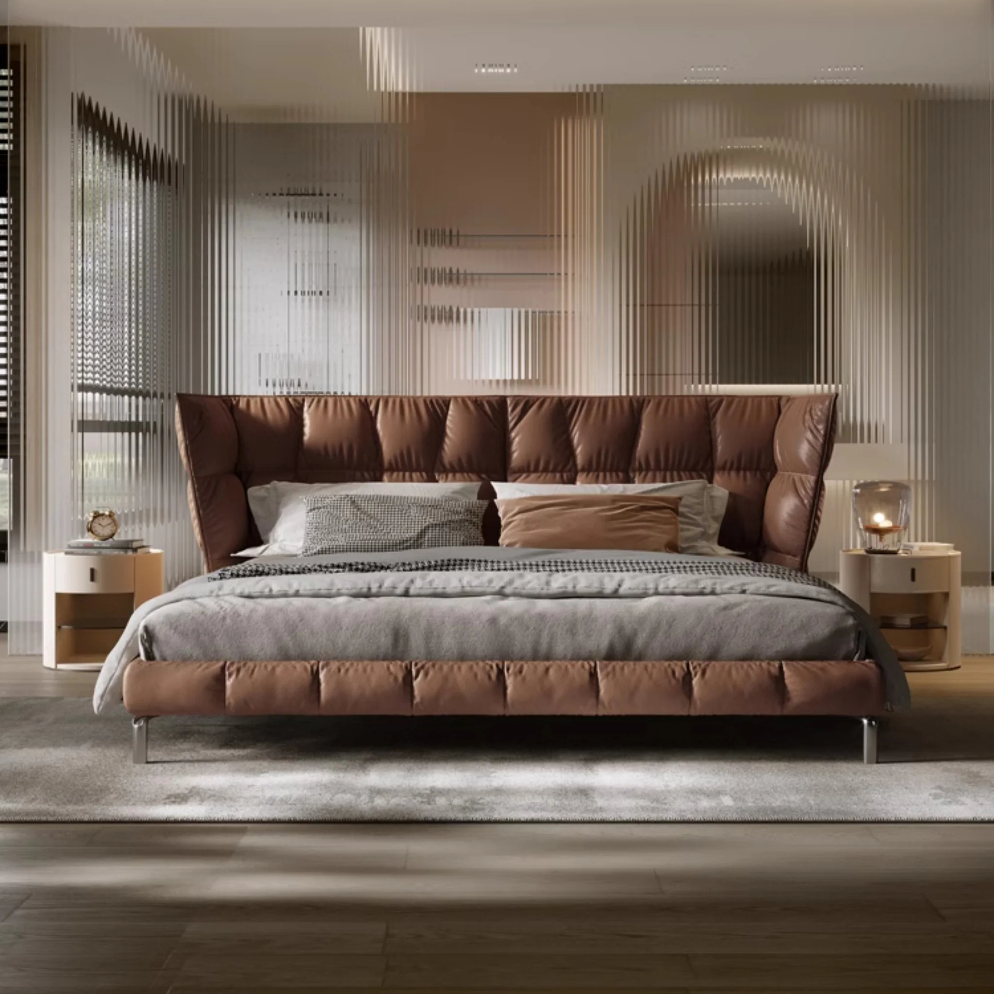 Savannah Leather Retreat Bed
