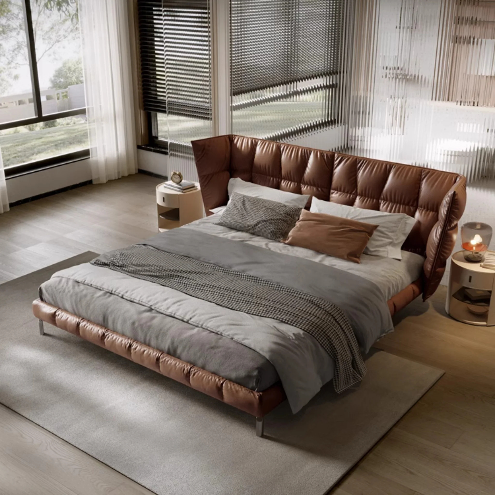 Savannah Leather Retreat Bed