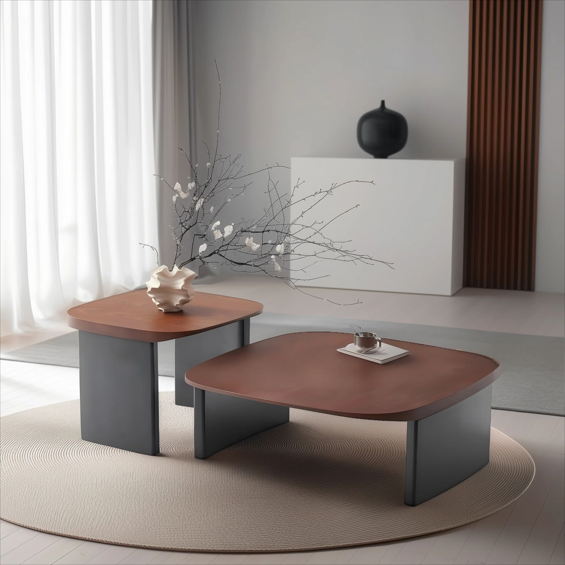 Soft Curve Nesting Coffee Table