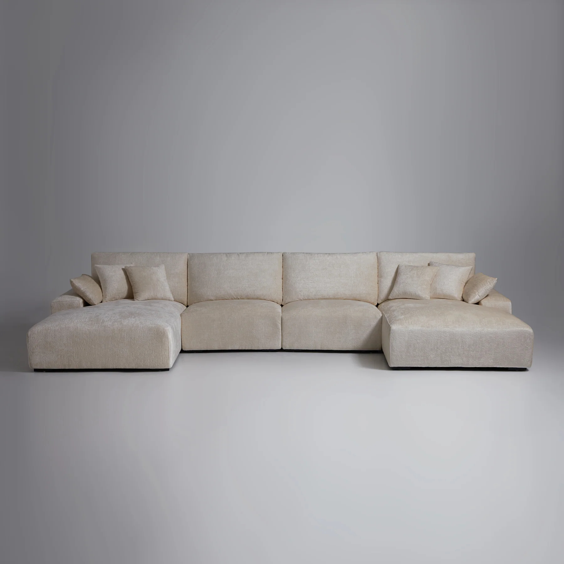 The Empress Beige U-Shaped Sectional Sofa