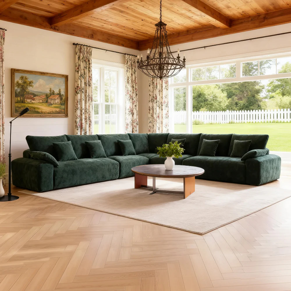 The Empress Green Corner Sectional