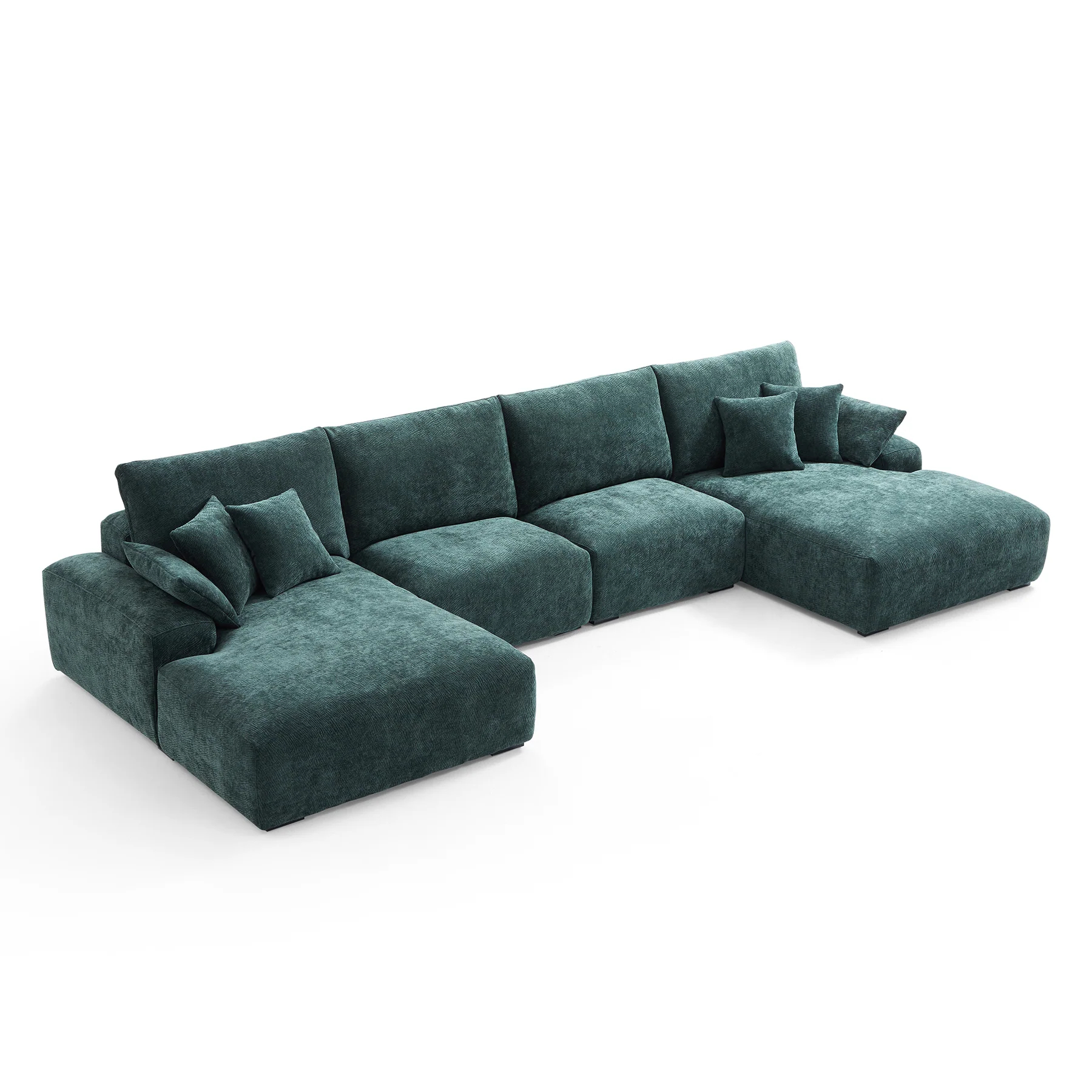 The Empress Green U-Shaped Sectional