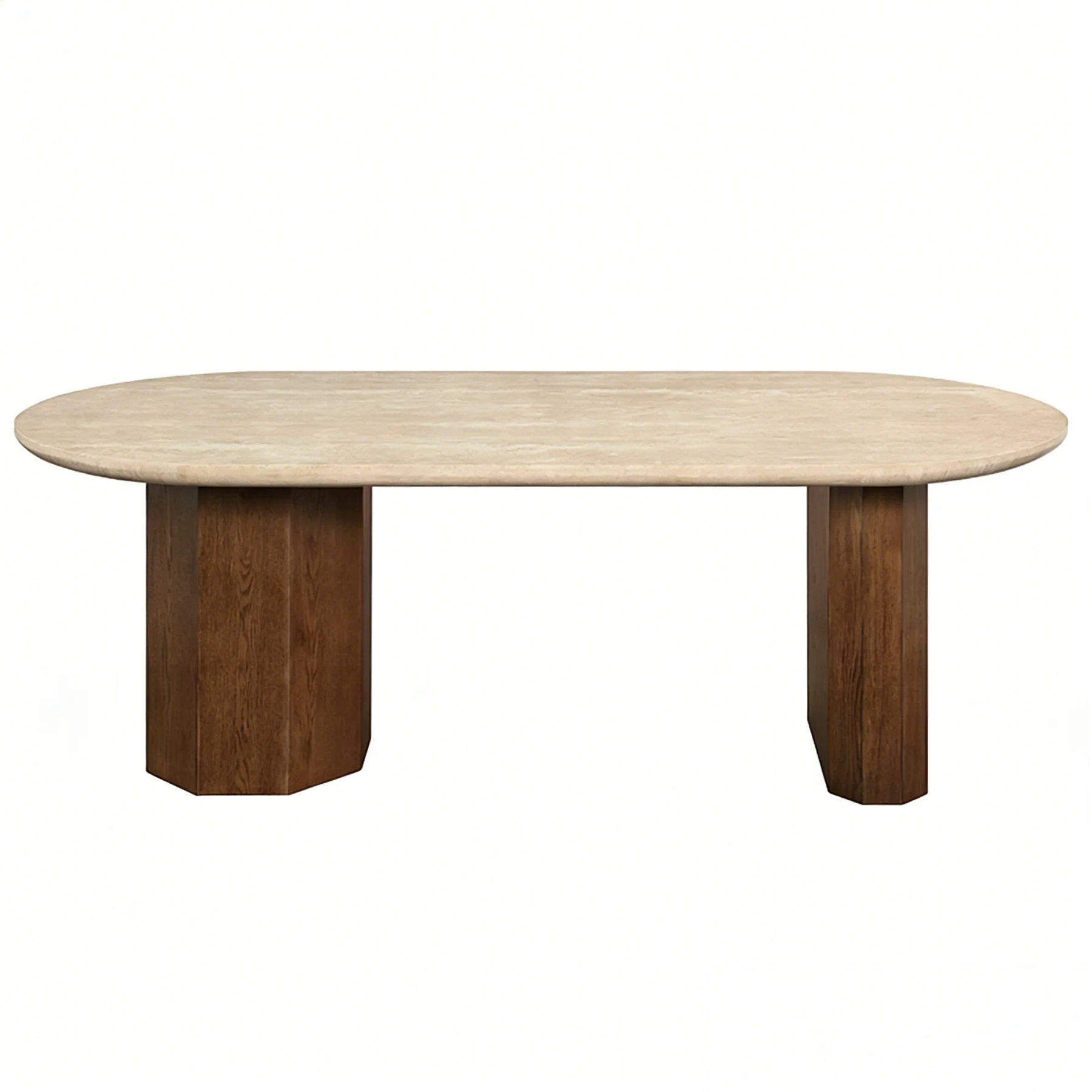 Vale Stone & Wood Dining Table