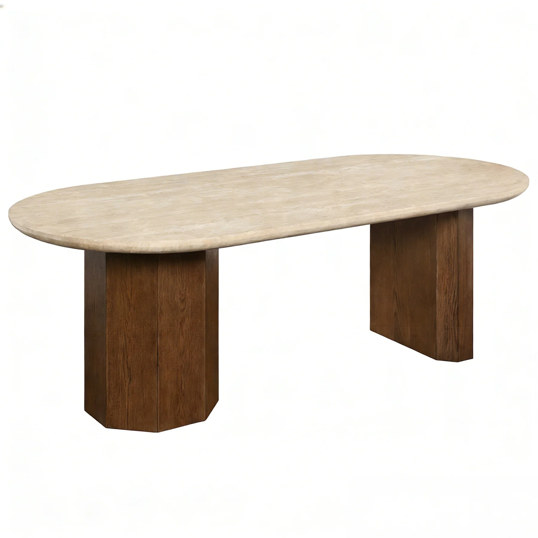 Vale Stone & Wood Dining Table
