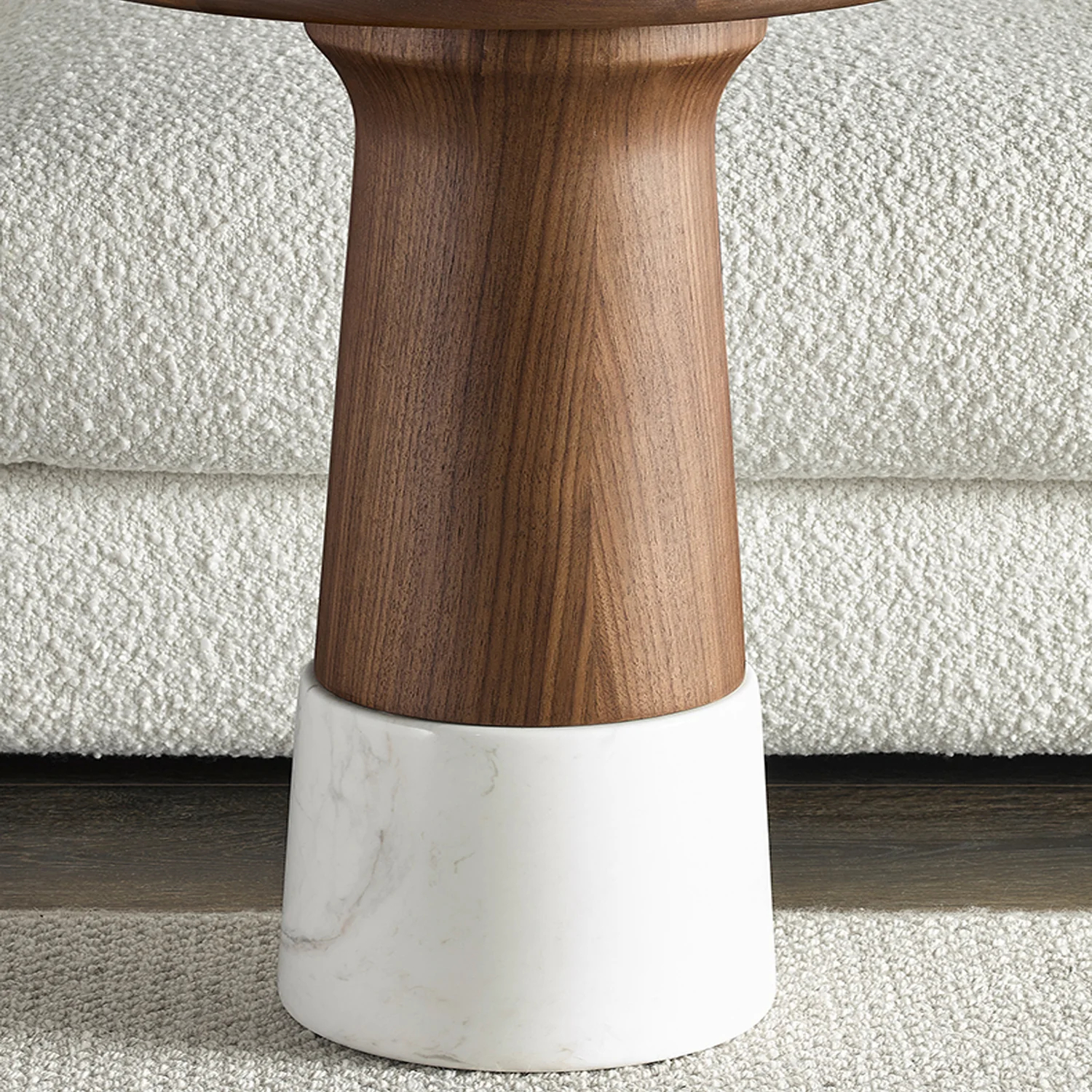 Verona Marble Walnut Side Table