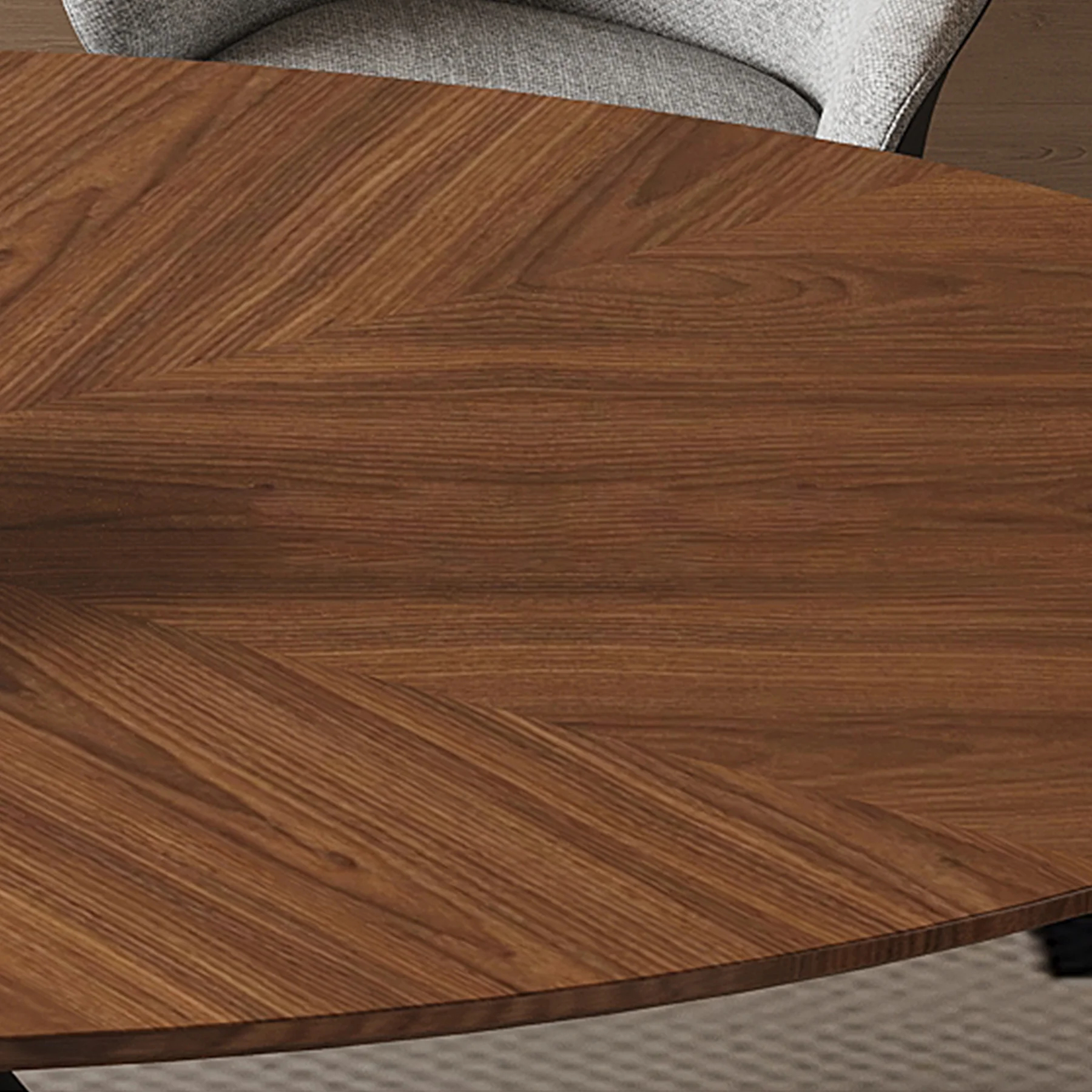 Apex Walnut Ellipse Dining Table