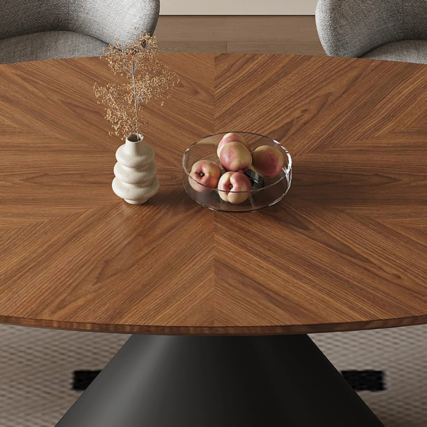 Apex Walnut Ellipse Dining Table