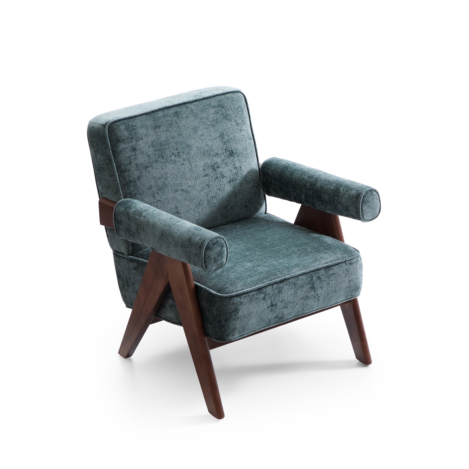 Wooster Green Chenille Velvet Accent Chair