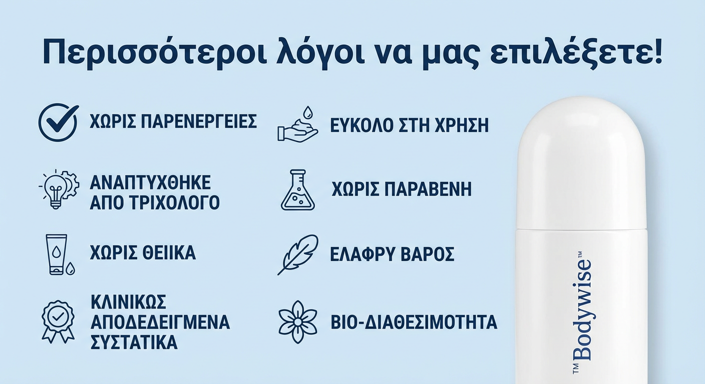 hellasbeauty Σέρουμ ρολό για ανάπτυξη τριχών